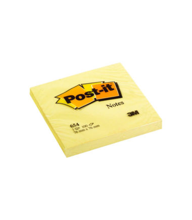 Post-it Notes, 76 x 76 mm, jaune (100 feuilles)