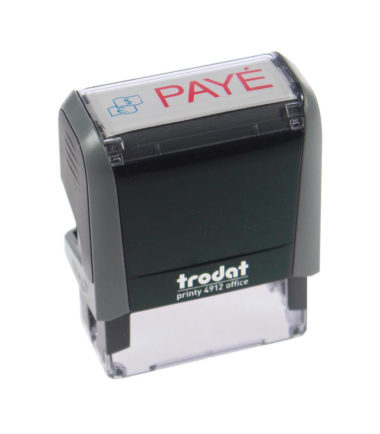 Cachet texte: PAYÉ – Trodat Printy 4822