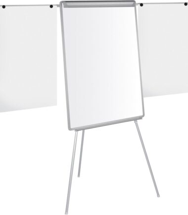 tableau de conférence magnétique avec pince de fixation et 2 bras téléscopiques ft 107 x 75cm