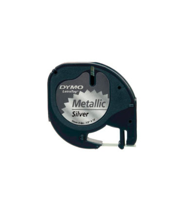 Dymo LetraTAG ruban 12 mm – Argent métallisé