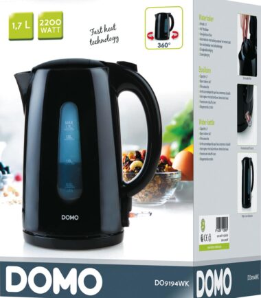 Bouilloire 360° -  1,7 litre noir - DOMO