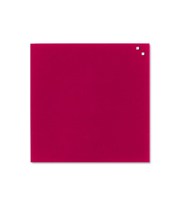 Tableau en verre magnétique rouge (35x35) - NAGA