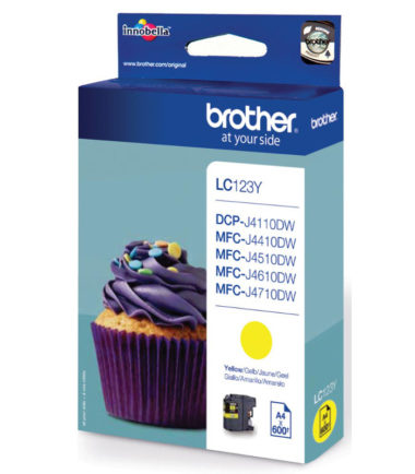 Cartouche d'encre yellow Brother LC123Y - 600 pages