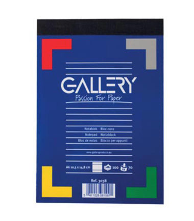 Carnet de notes Gallery A6 quadrillé
