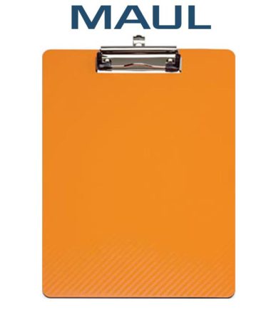 Plaque à pince Maulflexx, pour format A4, orange.