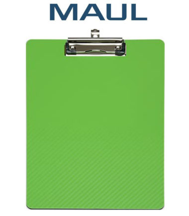 Plaque à pince Maulflexx, pour format A4, verte.