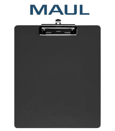 Plaque à pince Maulflexx, pour format A4, noire.