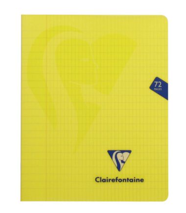 Cahier Mimesys Clairefontaine A5 - couverture PP - quadrillé 4x8 - 10 pcs