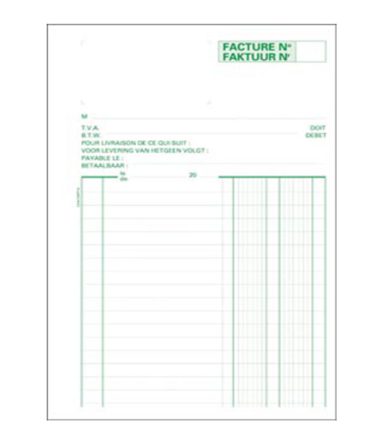 Exacompta facturier, format 21 x 13,5 cm, bilingue, dupli