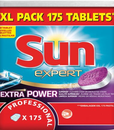 Tablettes pour lave-vaisselle All In 1 Extra Power, paquet de 175 pièces - SUN