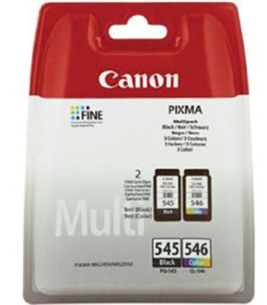 Cartouche d'encre PG-545/CL-546, pack 4 couleurs, 180 pages - CANON