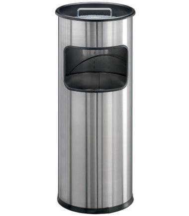 Poubelle avec cendrier Atlanta 19 litre, acier inoxydable - DURABLE