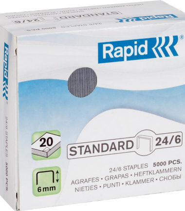 Agrafes 24/6, galvanisées, boîte de 5.000 agrafes