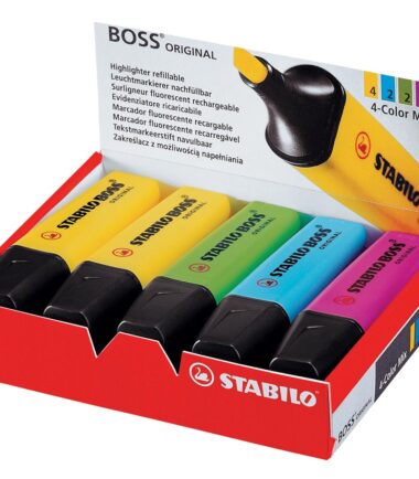 STABILO BOSS ORIGINAL surligneur, boîte de 10 pièces en couleurs assorties