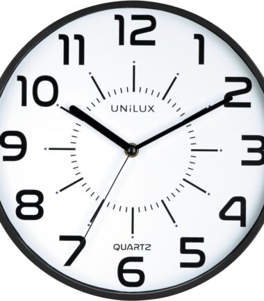 Horloge Pop Unilux, diamètre 30 cm, noir