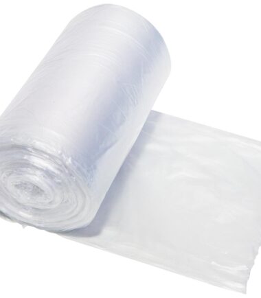 Sac poubelle HDPE 10 l, transparent, rouleau de 50 pièces