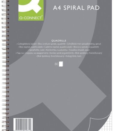 Bloc collège, ft A4 , 80 feuilles, quadrillé 5 mm