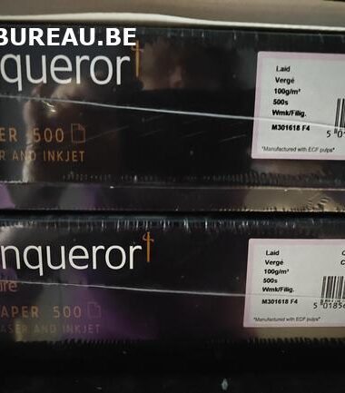 Rame 500 feuilles 100gr A4 CONQUEROR VERGE blanc