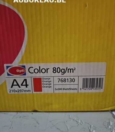 Boite 5 rames de 500 feuilles 80gr A4 coloris orange