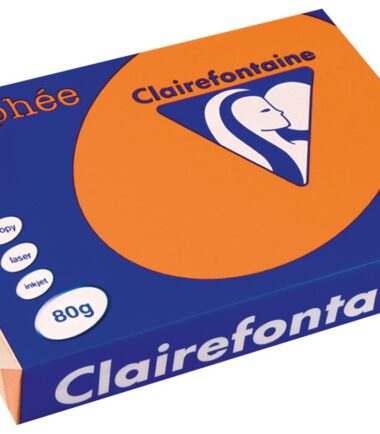 Rame de 500 feuilles A4 Clairefontaine Trophée 80 gr - réf. 1878 coloris clémentine
