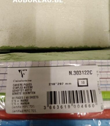 Cahiers clairfontaine 303122C format A4 80 pages quadrillé