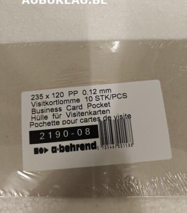 Pochette pour cartes de visite
2190-08 - 235 x 120 PP 0.12 mm-