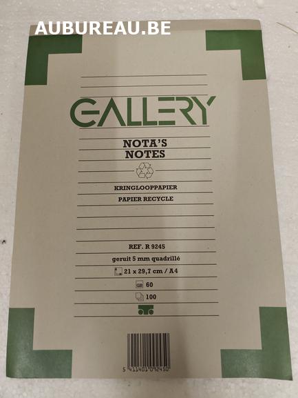 Bloc A4 quadrillé GALLERY