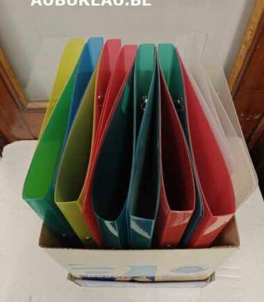 Lot de 14 petits classeurs transparents avec 2 anneaux