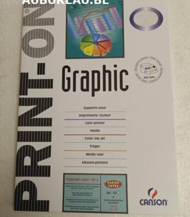 Papier couché une face, haute résolution, très bon rendu des couleurs -  color 100 g