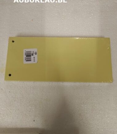 Pqt de 100 intercalaires rectangle 24 x 10,5 cm coloris jaune