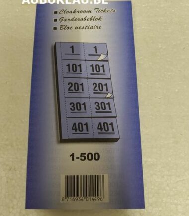 ■ Cloakroom Tickets-Coloris bleu