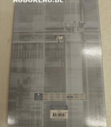 Bloc de cours encollé grand côté A4 200 pages détachables perforées 2 trous ligné + marge - Gris clair