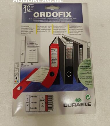 Étiquettes en papier pour dos de classeurs.