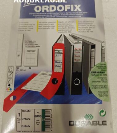 Etiquettes pour dos de classeurs avec étiquettes d’insertion