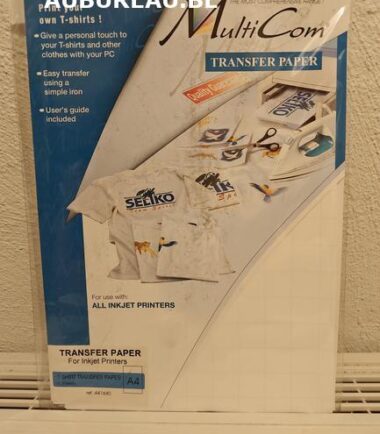 Bte de 10 feuilles A4 d'étiquettes pour T-shirt réf. 441640