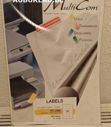 Bte de 20 feuilles A4 d'étiquettes 105 x 57 mm réf. 442902