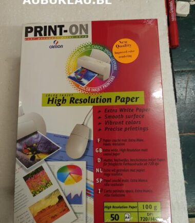 Papier couché mat. Extra Blanc.
Haute résolution