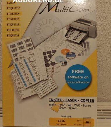 Bte de 100 feuilles A4 d'étiquettes 105 x 35 mm