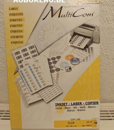 Bte de 100 feuilles A4 d'étiquettes 105 x 38,1 mm réf. 443310