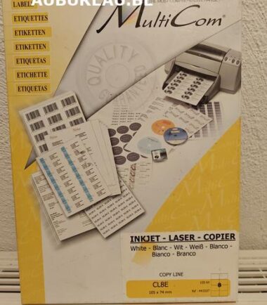 Bte de 100 feuilles A4 d'étiquettes 105 x 74 mm réf. 443337