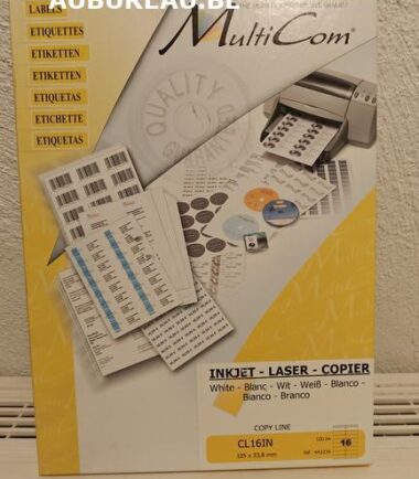 Bte de 100 feuilles A4 d'étiquettes 105 x 33,8 mm réf. 443334