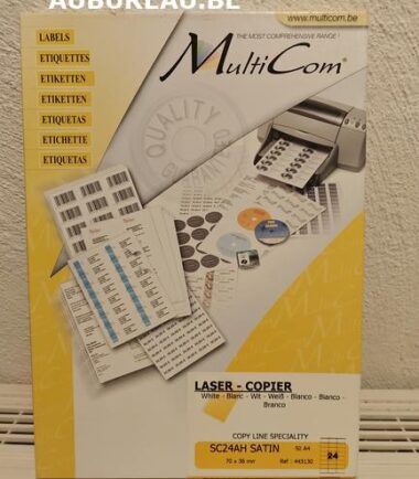 Bte de 50 feuilles A4 d'étiquettes satin 70 x 36 mm réf. 443130