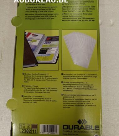 Registre pour carte de visite