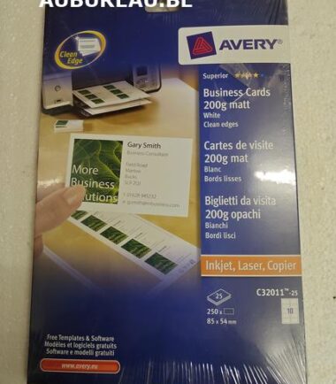 Cartes de visite réf. C32011 - 250 pièces 85 x 54 mm
200g mat
Blanc
Bords lisses