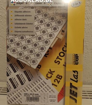 Bte de 200 feuilles A4 d'étiquettes 105 x 42,3 mm