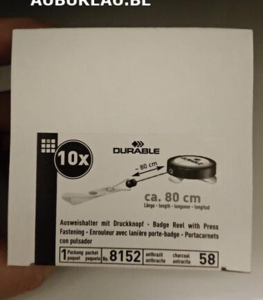 Boîtes de 10 enrouleur avec lanière porte-bagage Durable réf 8152 coloris anthracite