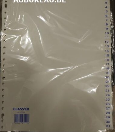 Jeu d'intercalaires de 1/31 Classex réf 431A4