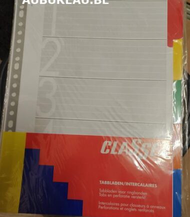 Jeu d'intercalaires de 5 Classex réf 14005