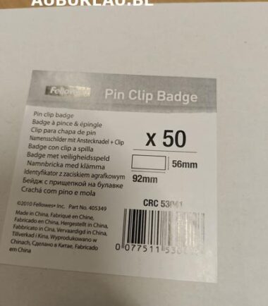 Boîte de 50 badges Fellowes de 56 x 92 mm réf CRC 53041