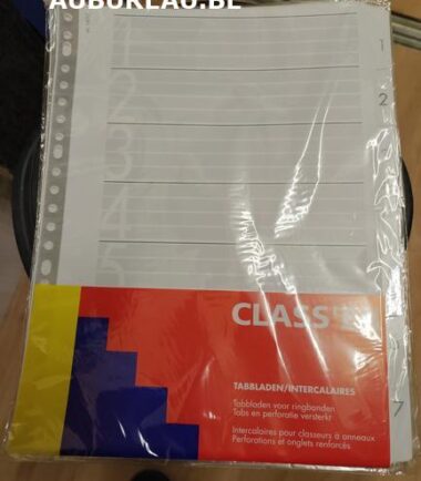 Jeu d'intercalaires de 7 Classex réf 14017